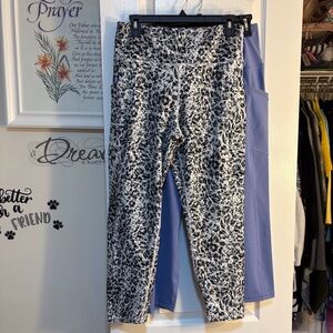 Balance Collection Leopard Print Leggings in Black and White